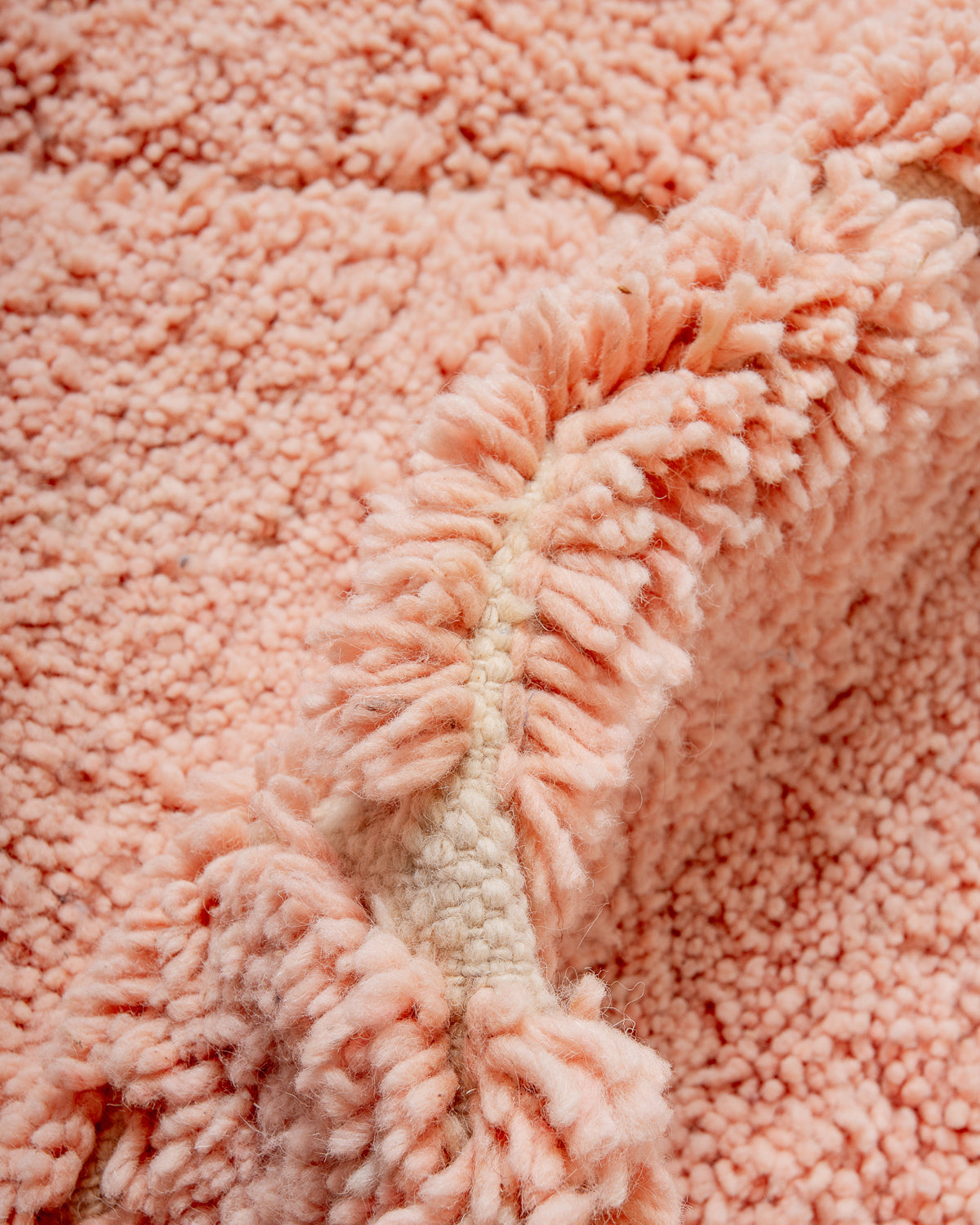 Modern, designer, handcrafted Berber rug from Morocco. Beniourain carpet with beautiful colours and patterns and fluffy wool texture.